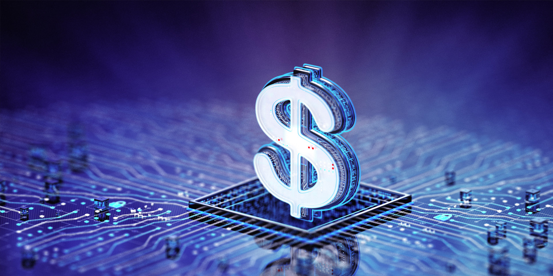 Abstract illustration representing stablecoins and digital currency